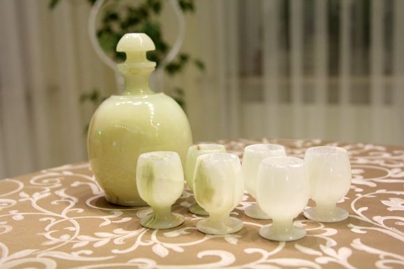 Набор для напитков из природного оникса