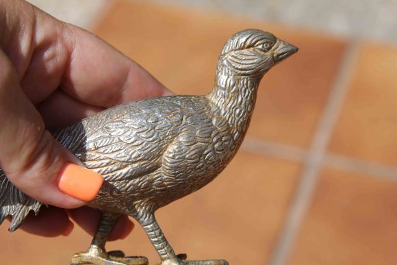 Антикварная статуэтка фазан. Европа. Начало 20 века
