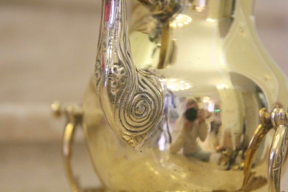 Старинная бульотка из латуни. Европа. Конец 19 века