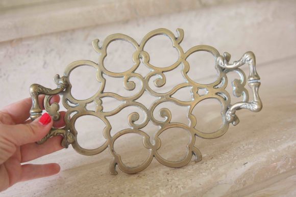 Винтажная ажурная подставка под горячее