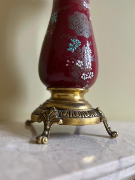 Каминный гарнитур - канделябры и ваза. Антик