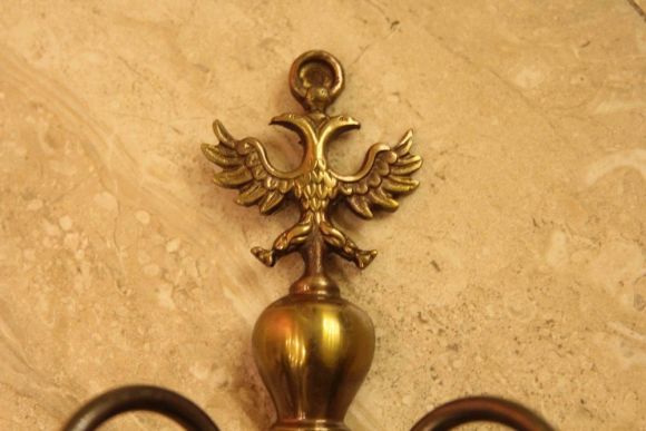 Пара замечательных винтажных бра на 2 свечи