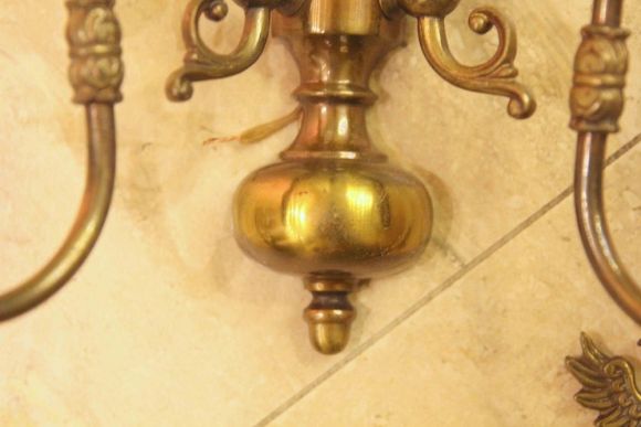 Пара замечательных винтажных бра на 2 свечи