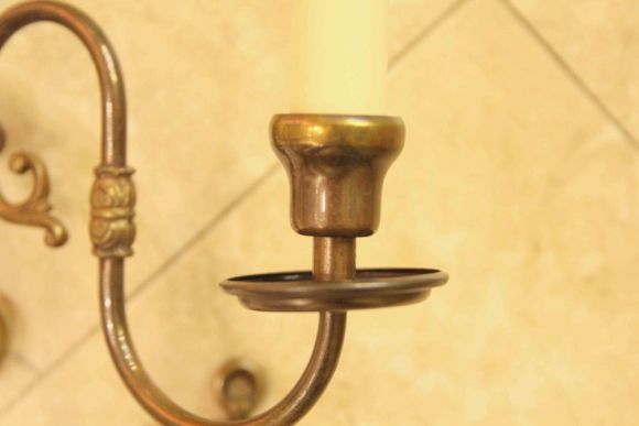 Пара замечательных винтажных бра на 2 свечи