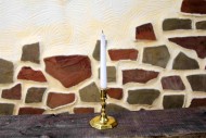 Старинный подсвечник на 8 ми угольном основании