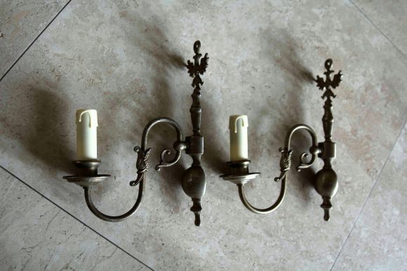 Винтажные латунные бра с орлами