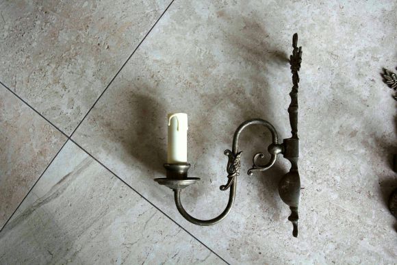 Винтажные латунные бра с орлами