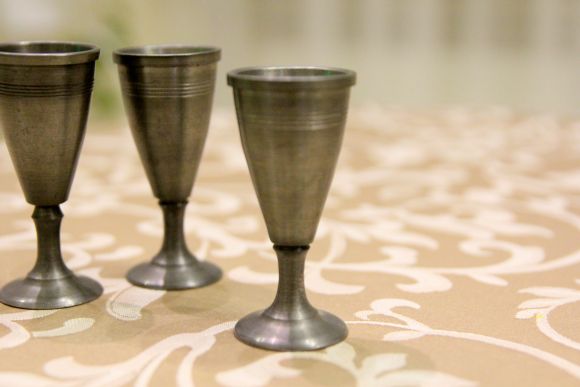 Волшебные рюмочки из олова. Винтаж