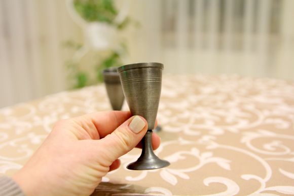 Волшебные рюмочки из олова. Винтаж