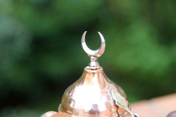 Винтажная турка с месяцем из меди. Европа. Начало 20 века