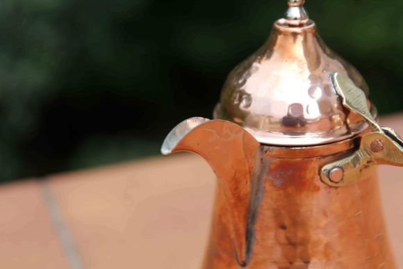 Винтажная турка с месяцем из меди. Европа. Начало 20 века