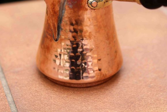 Винтажная турка с месяцем из меди. Европа. Начало 20 века