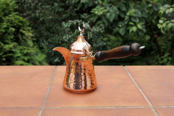 Винтажная турка с месяцем из меди. Европа. Начало 20 века