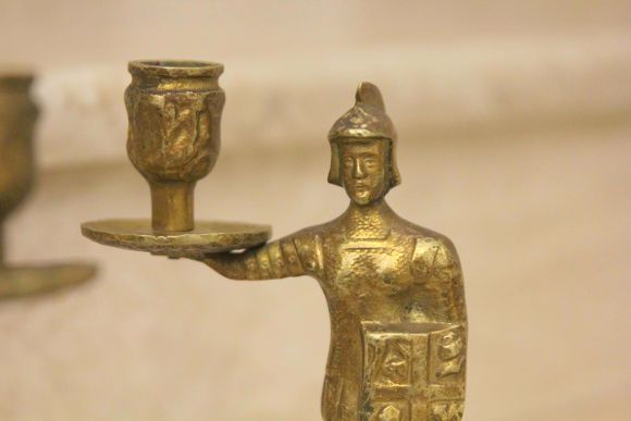 Оригинальные винтажные подсвечники "воин". Европа. Начало 20 века