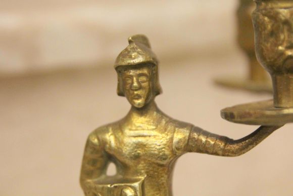 Оригинальные винтажные подсвечники "воин". Европа. Начало 20 века