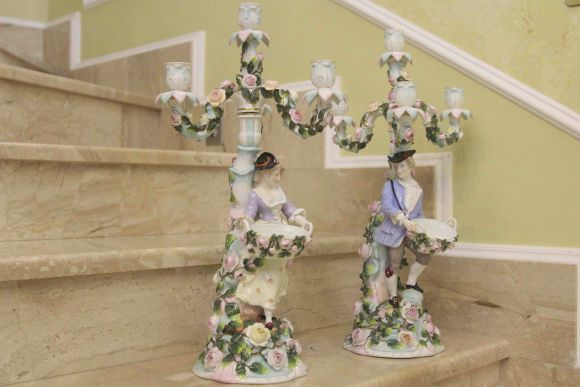 Парные канделябры Sitzendorf