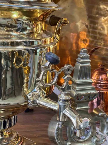 Самовар 19 века, Баташевы, медали. Фасон полуваза