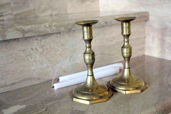 Пара замечательных подсвечников из латуни в идеальном состоянии