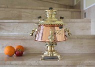 Очень редкий комбинированный самовар сложной конической формы