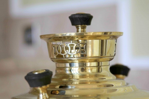 Очень редкий комбинированный самовар сложной конической формы