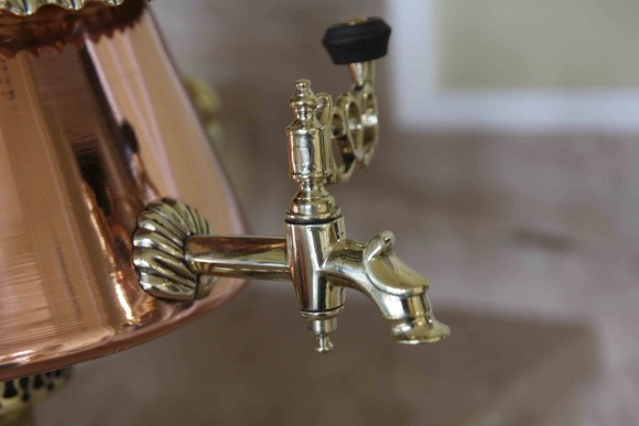 Очень редкий комбинированный самовар сложной конической формы