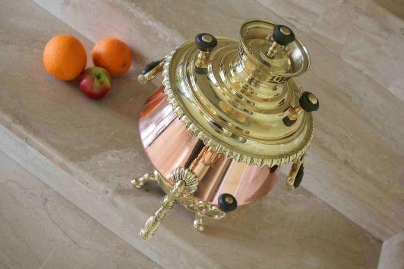 Очень редкий комбинированный самовар сложной конической формы
