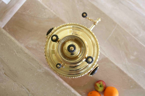 Очень редкий комбинированный самовар сложной конической формы