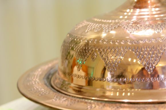 Медное блюдо с крышкой