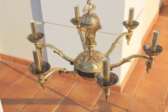 Винтажная тяжелая люстра