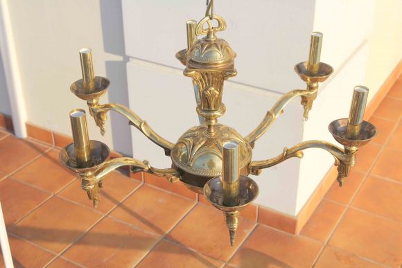 Винтажная тяжелая люстра