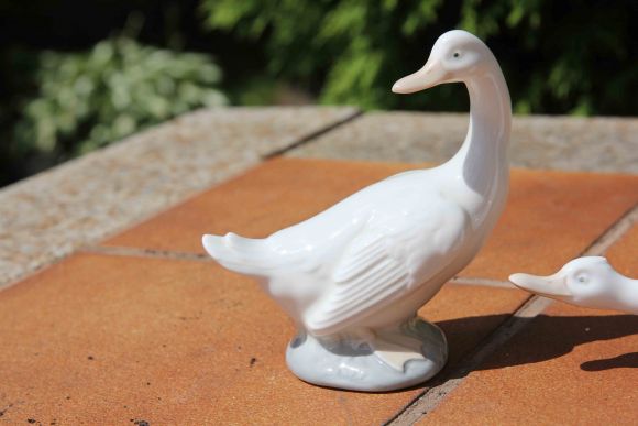 Прекрасная пара фарфоровых гусей . Испания. Середина 20 века
