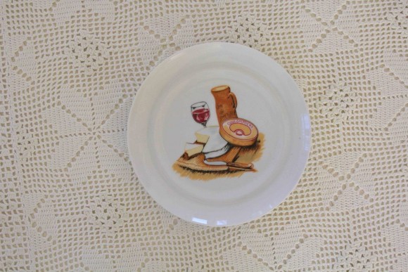 Стильная настенная, фарфоровая тарелка. Европа. Начало 20 века