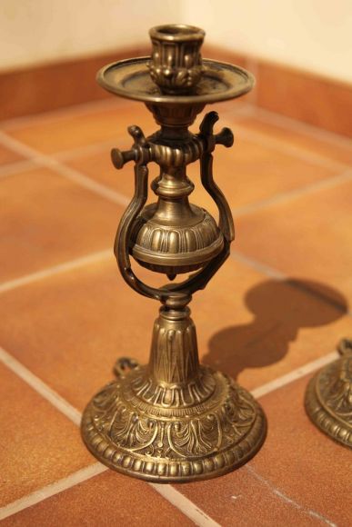 Пара Настенных Антикварных подсвечников восхитительного литья