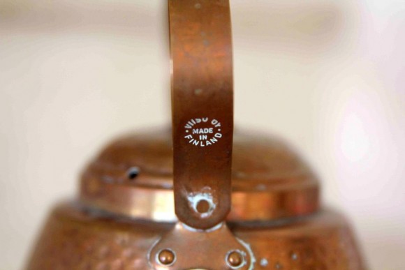 Медный чайник. Хорош для самовара. Финляндия. Винтаж. Чеканка