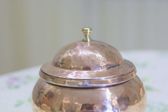 Медная винтажная баночка - сахарница