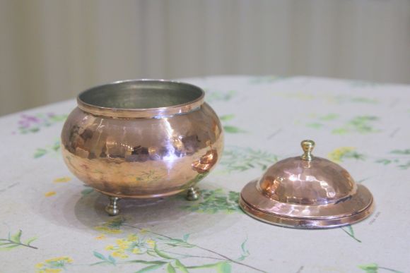 Медная винтажная баночка - сахарница