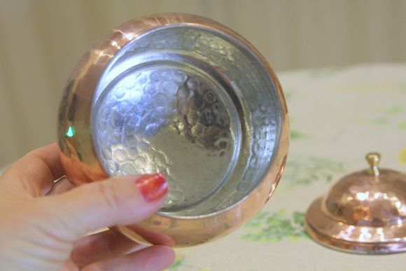 Медная винтажная баночка - сахарница