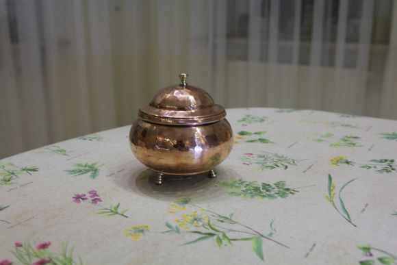 Медная винтажная баночка - сахарница