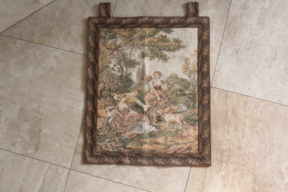 Старинный роскошный, настенный гобелен. Европа. Начало 20 века