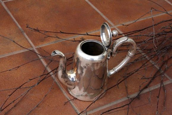 Изящный кофейник. Серебрение. B.BOHRMANN NACHFOLGER