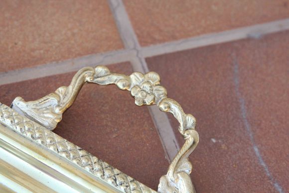 Старинный прямоугольный поднос большого размера