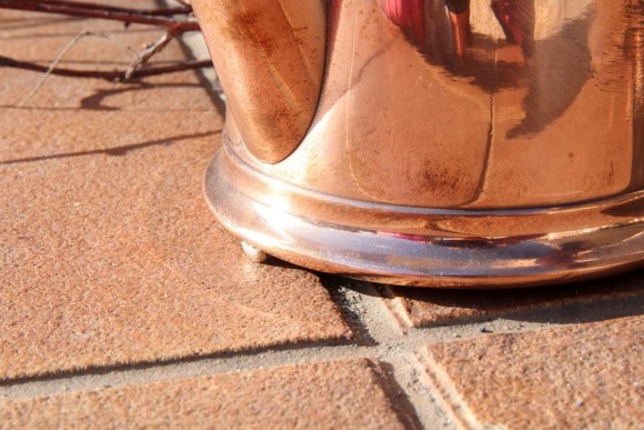 Замечательный медный кофейник с клеймом