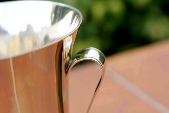 Серебреное ведро-кулер для шампанского или\и льда