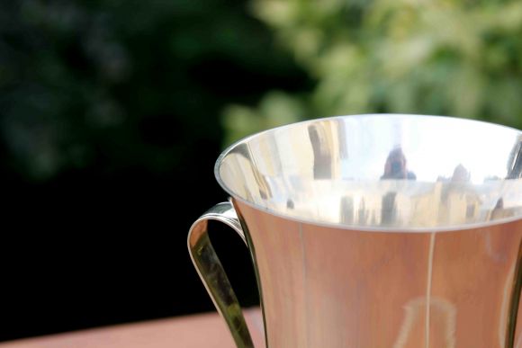 Серебреное ведро-кулер для шампанского или\и льда