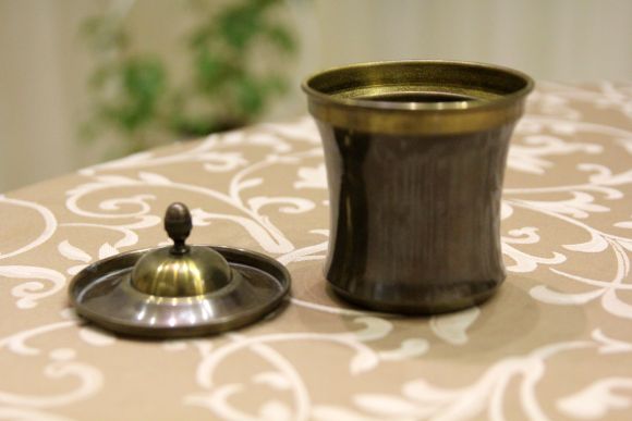 Медные винтажные баночки - стаканчики Матрёшка.