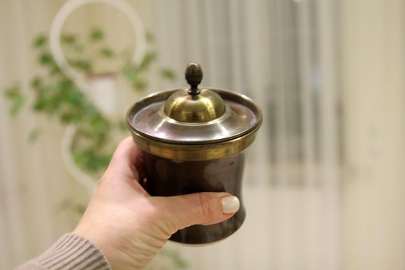 Медные винтажные баночки - стаканчики Матрёшка.