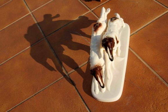 Фарфоровая статуэтка KARL ENS "Бегущие борзые. Европа. Начало 20 века