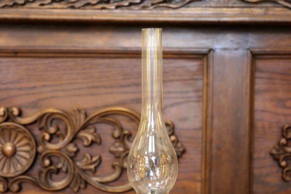 Винтажная керосиновая лампа из стекла. Европа. Начало 20 века