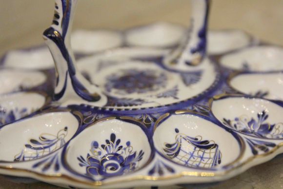 Подставка для яиц гжель. Россия. Начало 20 века