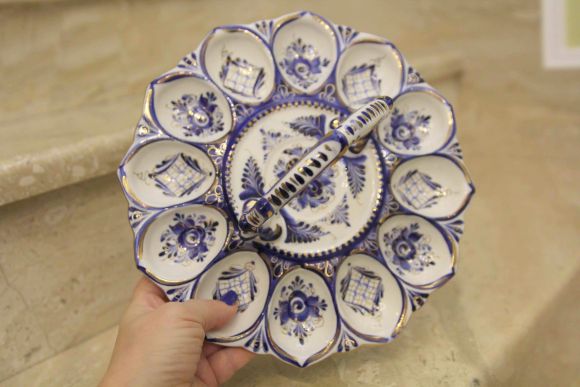 Подставка для яиц гжель. Россия. Начало 20 века